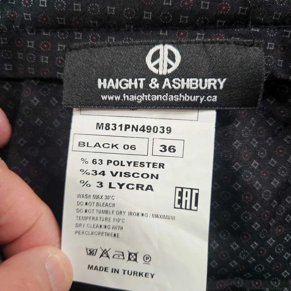 $140 NEW Haight & Ashbury Dress Pants Men 36‎ x 32 Flat Front Gray - Picture 4 of 11